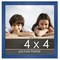 Square Classic Modern Blue Picture Frame - UV Acrylic, Foam Board Backing, Hanging Hardware